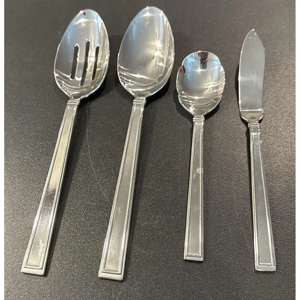Lenox Regalia Serving Set Spoon Sugar Butter Knife Set Of 4 Stainless Steel